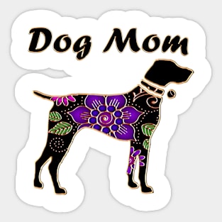 Dog Mom Floral Retriever Sticker